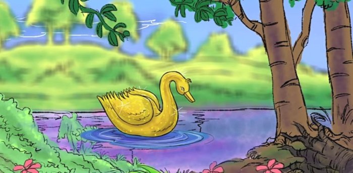 The golden swan story from Jataka Tales