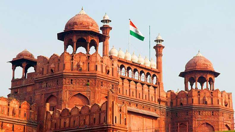 India flag on Red Fort