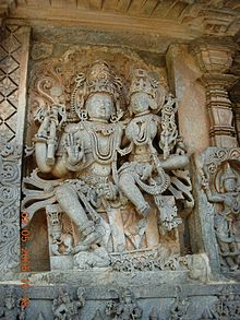 Lord Shiva and Parvati at the temple