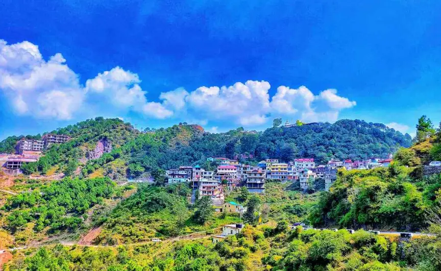 Kasauli in Himachal Pradesh. It  is one of the most scenic hill stations in Himachal Pradesh, India. It is located at an elevation of 1,800 m.