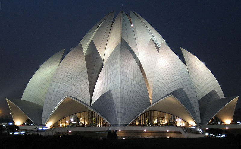 Lotus temple also known as bahai temple is one of the most picturesque temple of bahai. It is located in Delhi, India.