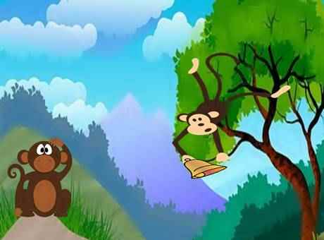 The monkey and the bell: A classical story from Hitopadesha tales which says that nobody should be afraid of every small thing.