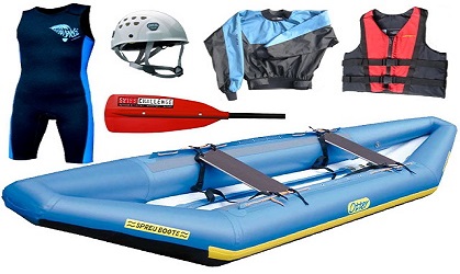 Tools required for doing River Rafting