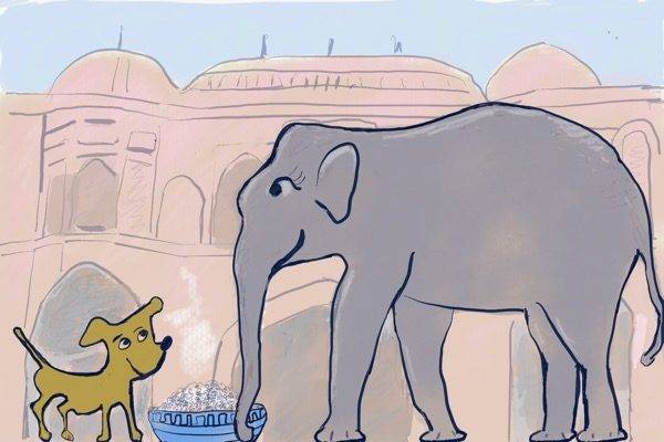 Elephant and the Dog- It is a beautiful story from the Jataka Tales about the friendship between elephant and dog
