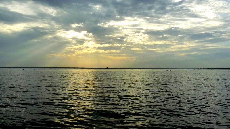 Vembanad Lake in Malabar coast