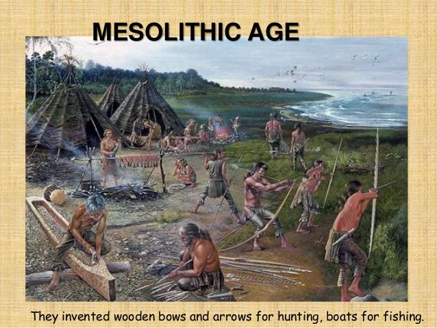 Mesolithic Age corresponds between Paleolithic and Neolithic Age. It is also called as the middle stone age