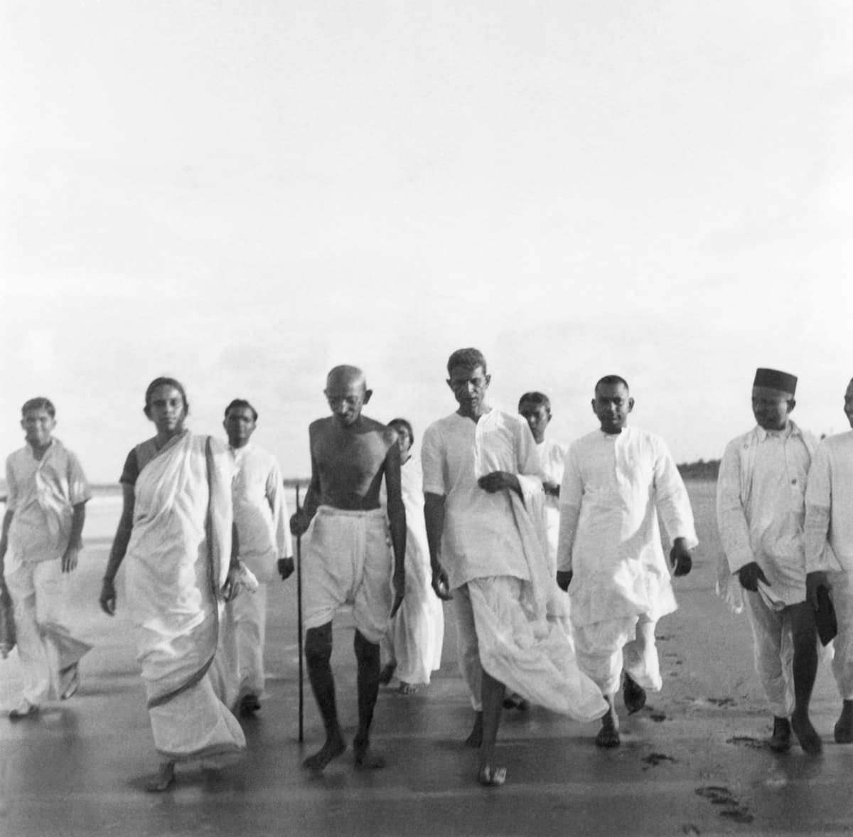 Gandhiji at Dandi March