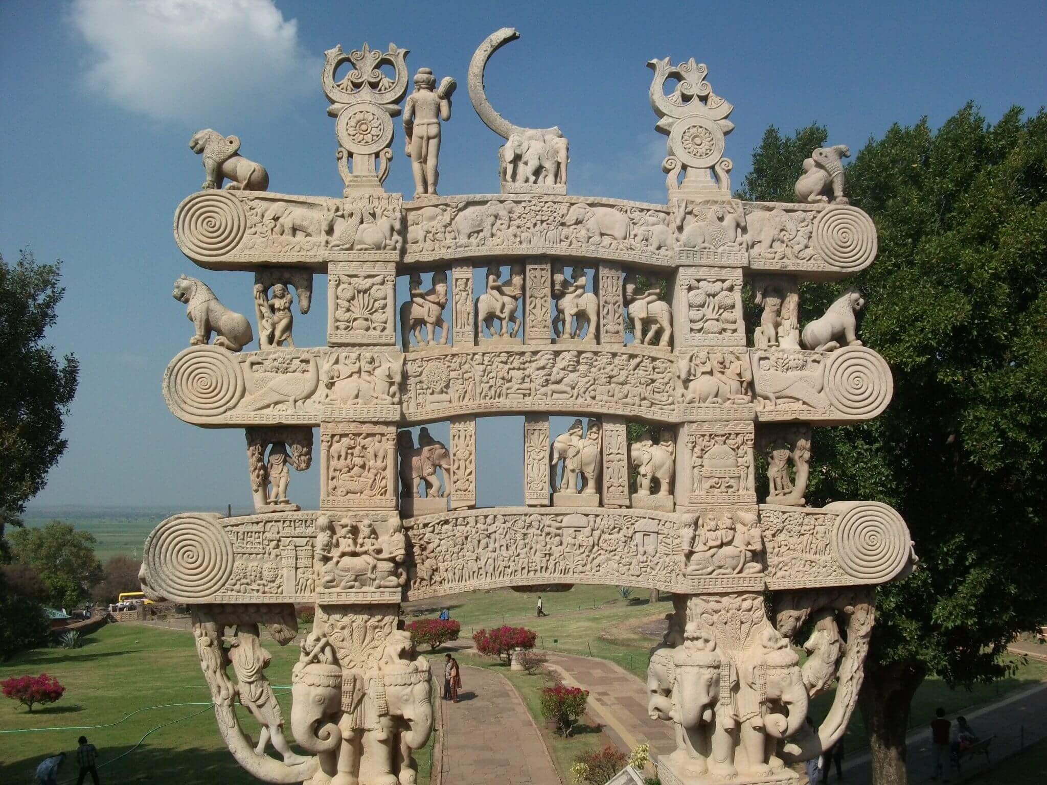 Gateways at Sanchi Stupa