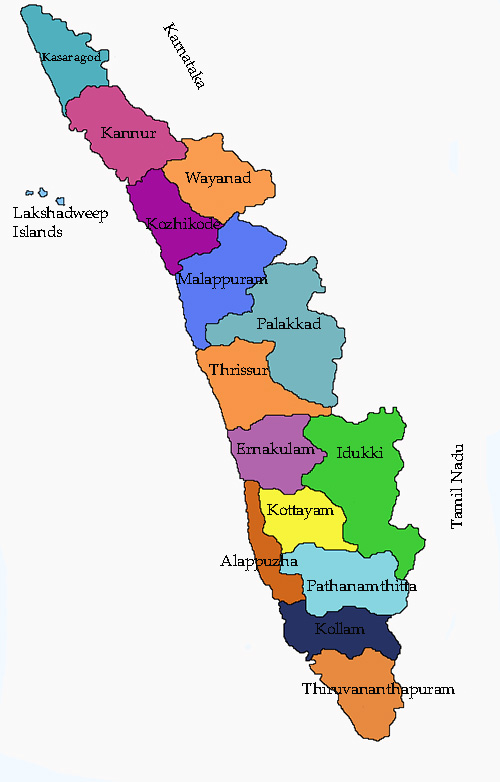 Map of Kerala