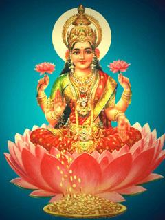 Goddess Saraswati on Lotus