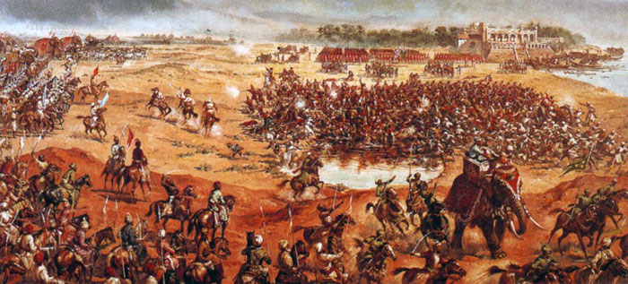 Battle of Plassey was fought in 1757. It was a victory for British East India Company over  Nawab of Bengal and his French allies.