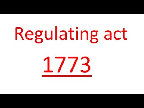 Regulating act of 1773
