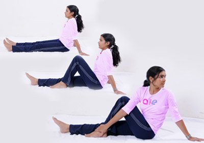 Vakrasana also known as the spinal twist position in english is a very important asana for reducing belly fat.