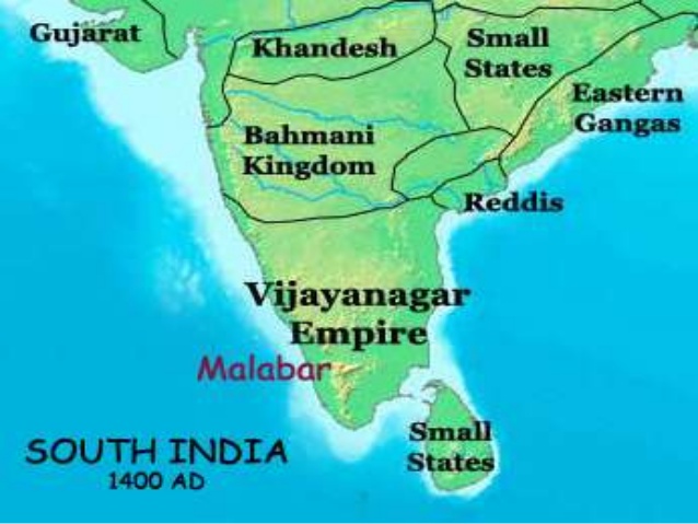 Map of Vijayanagara empire